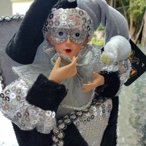 Animated Jester Harlequin Musical Box